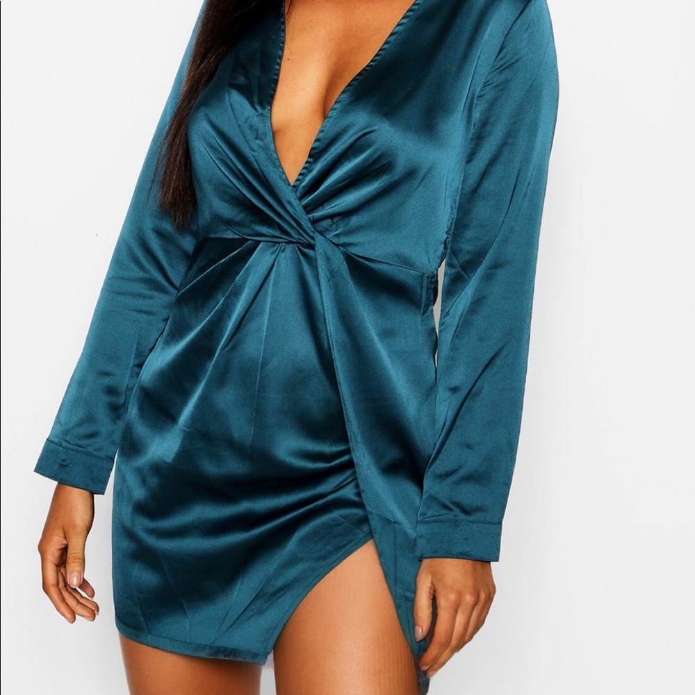 BooHoo Satin Dress